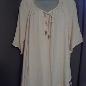 NWOT Ivory BoHo Blouse
